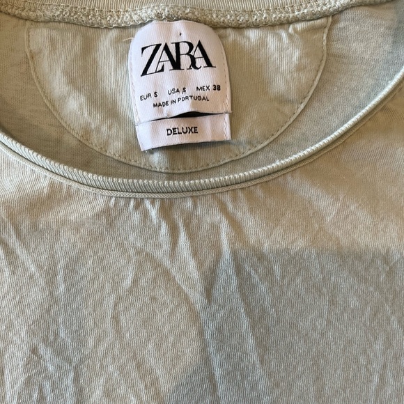 Zara Deluxe Soft Green Oversized T Shirt - Picture 3 of 3